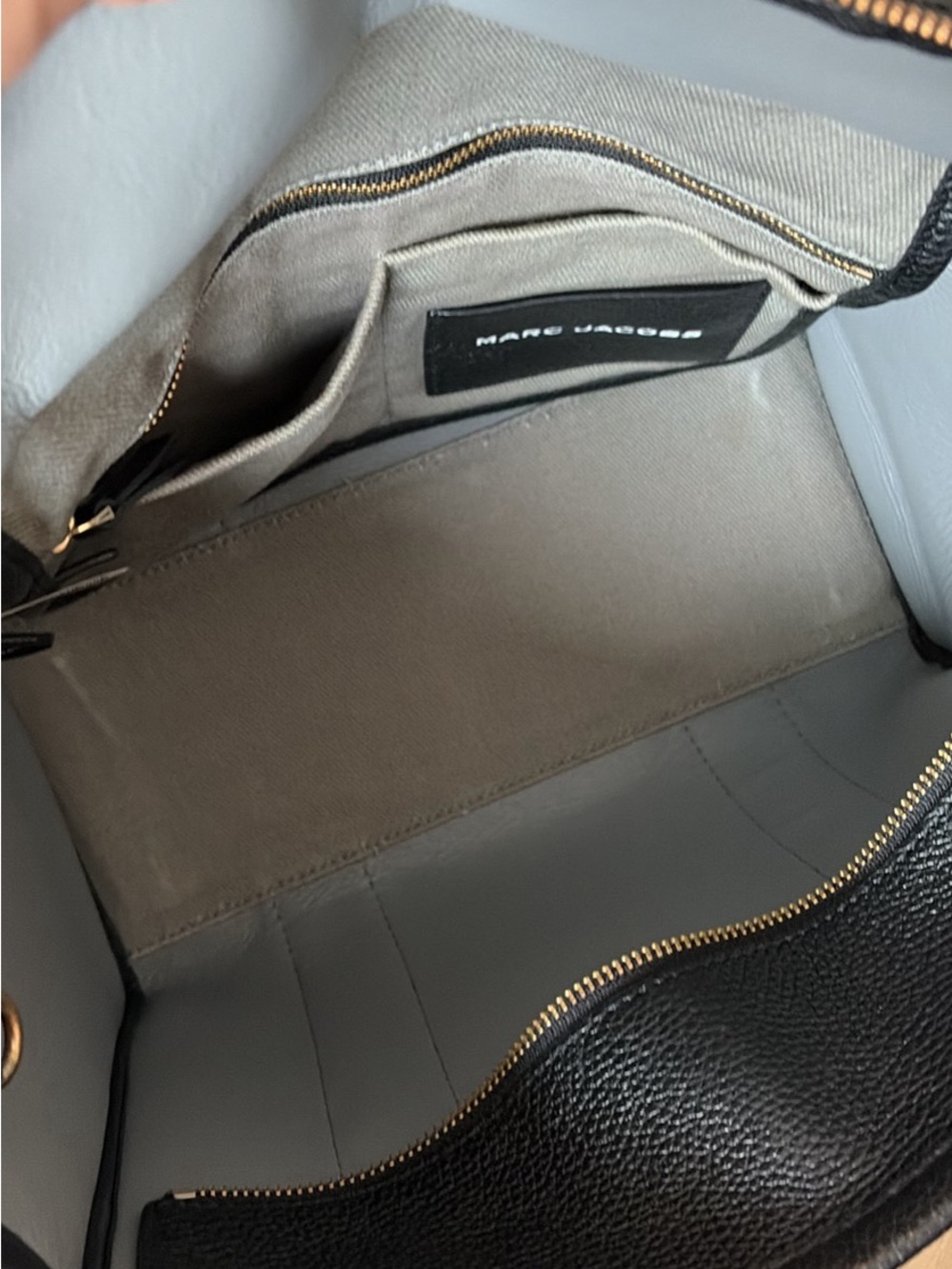 Marc Jacobs Black Pebbled Leather 'The Tote Bag' Satchel - Picture 8 of 9